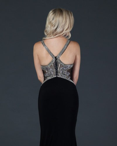 Black Halter Gown