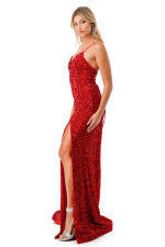 Red Sequin Gown