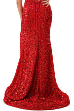 Red Sequin Gown